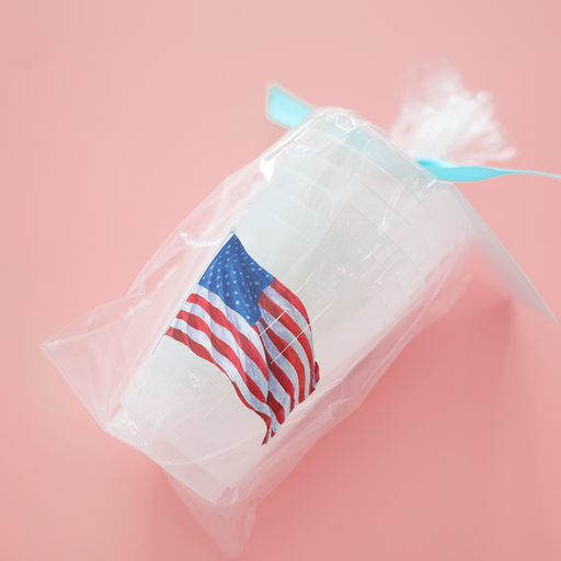 American Flag Frosted Cups | Set of 6