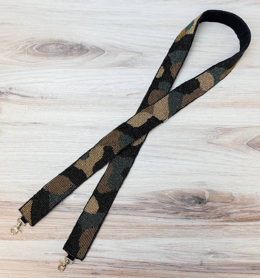Camouflage Beaded Purse/Guitar Straps