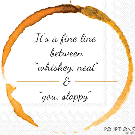 Whiskey Neat Cocktail Napkin'