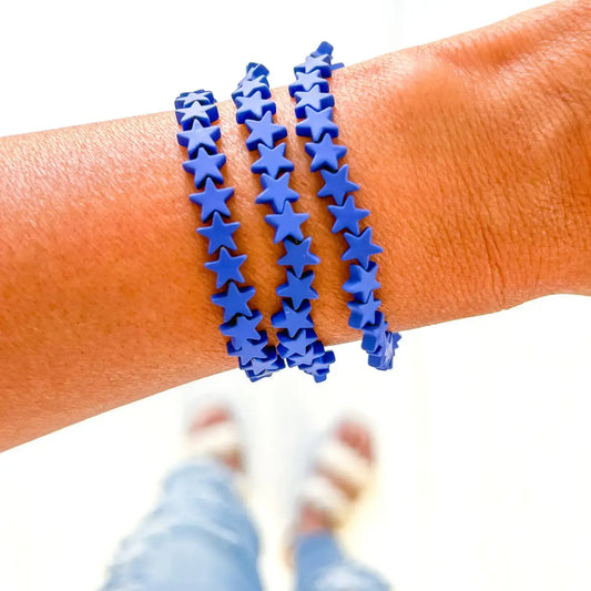 Blue Star Game Day Bracelet